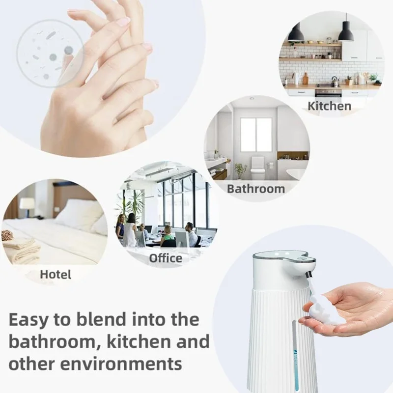 New Design Rechargeable Bathroom Automatic Touchless Sensor Foaming  Liquid Soap Dispenser Wall-Mounted Soap Dispenser