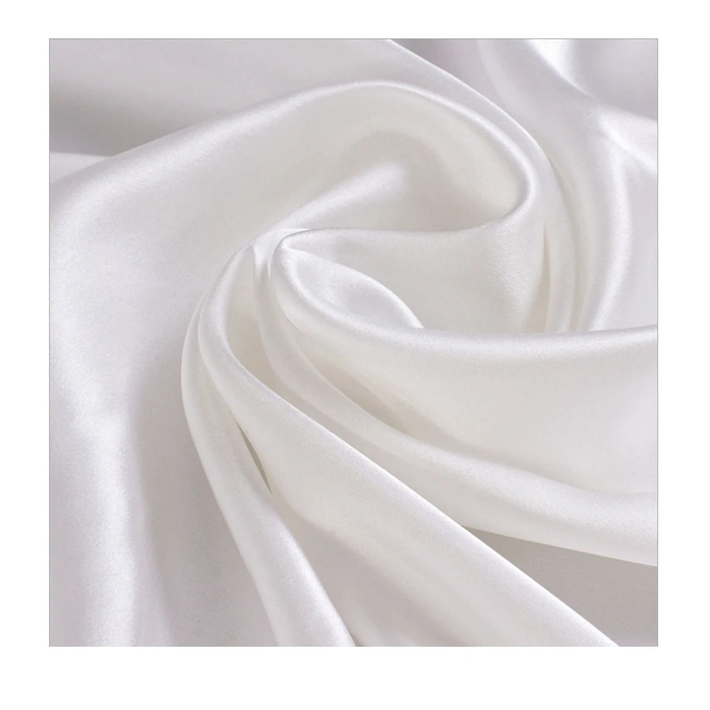 Chinese Mulberry Silk Charmeuse Fabric Pure Silk Fabrics 12mm 35' wide Undyed Silk Satin Fabric for scarves