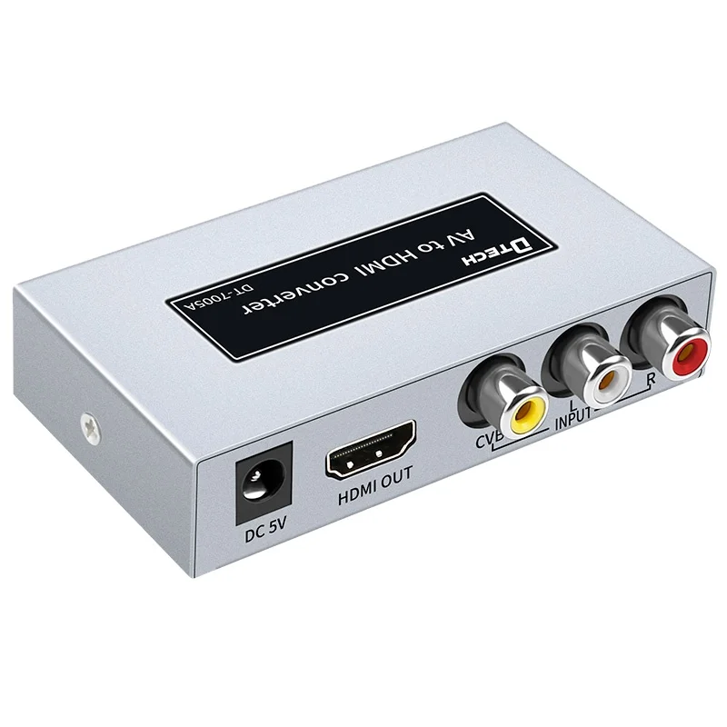  Лучшая цена 1080p металлический корпус RCA AV к HDMI преобразователь стабилизации аудио и видео
