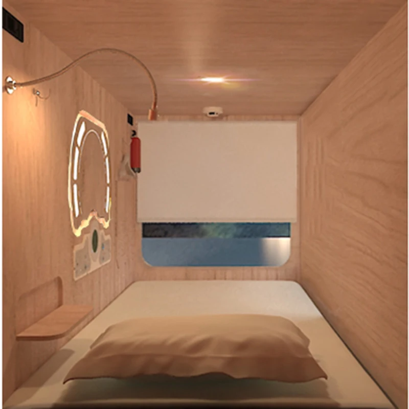 single vertical capsule hotel pod bed frame In Hotel Beds
