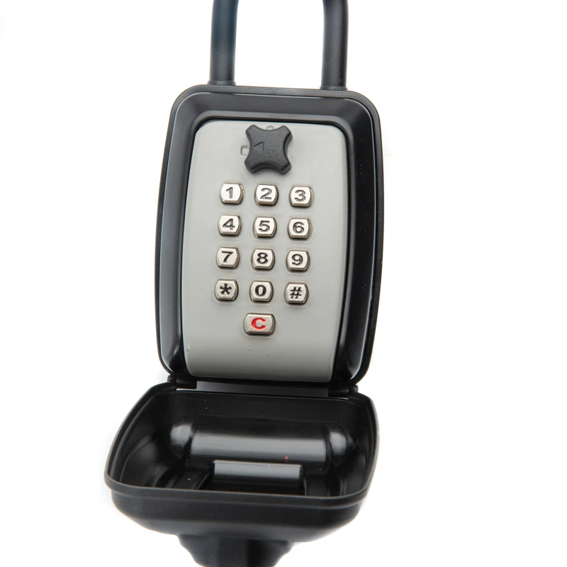 Key safe storage with burglary Lock and shackle outdoor 9 digits wall mounted  key box