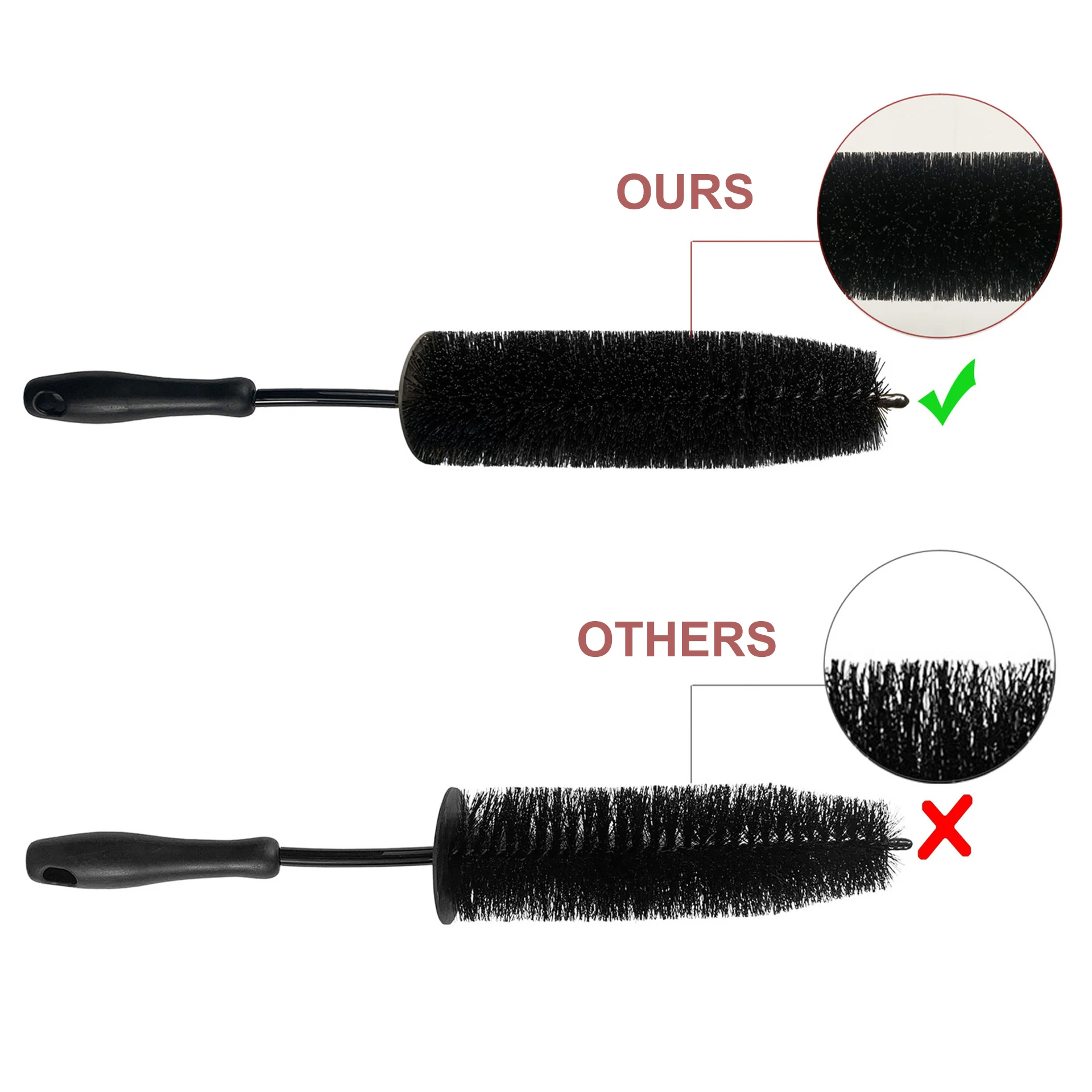 Car Wheel Tire Brush Easy Reach Wheel Rim Detailing Brush Long Soft Bristle Wheel Scrub Brush Multipurpose Use