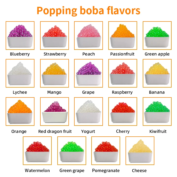 boba tea business supply 600g lychee explosive popping pearls for juice and cake