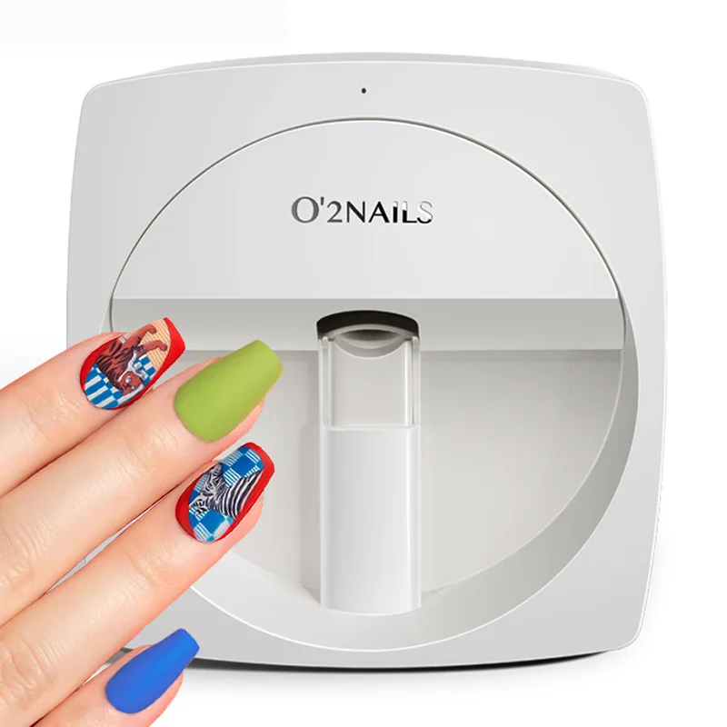 O2NAILS Intelligent 3D Photo Automatic Printing Mobile Digital Nail Printer V11 for Salon Business