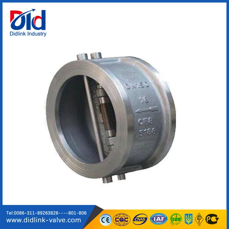 Cast Iron Wafer Type Dual Plate Spring Back Pressure Inch Check Valve