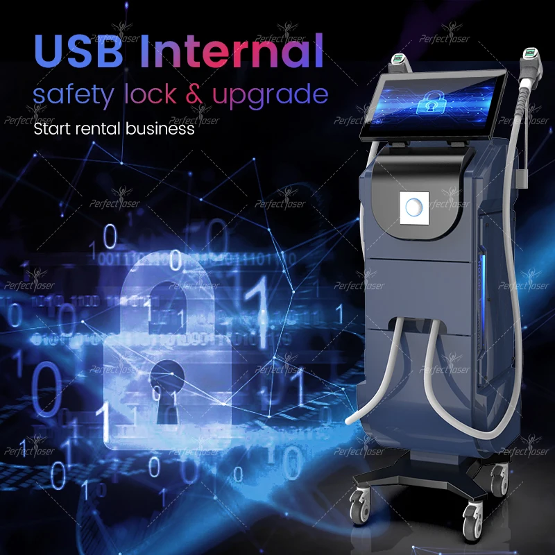 Big Power Permanent Skin Rejuvenation Laser Hair Removal 808nm professional ice titanium Diode Laser Hair Removal Machine