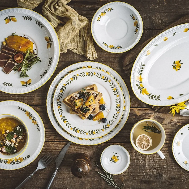 Korean ins ceramic tableware bowl and plate coffee cup