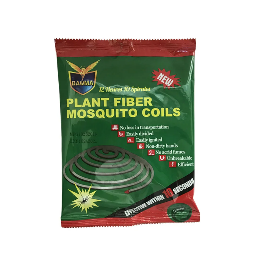 
BAOMA 140mm 12H Natural Unbrekable Plant Fiber Mosqito repellent killer Coil for Africa 