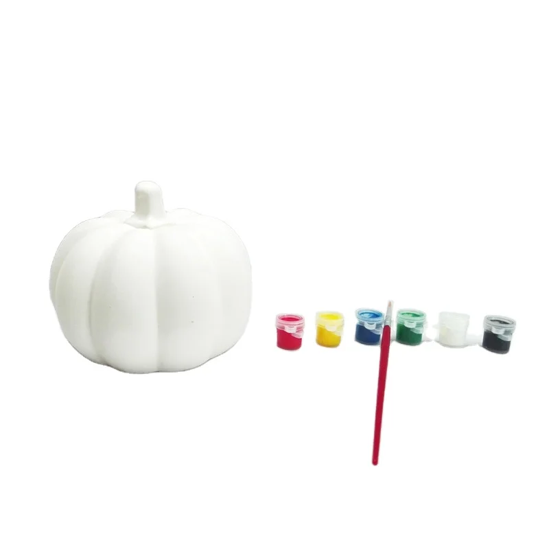 Cute Pumpkin Bisque Ceramic Unpainted Home Decor Custom DIY Paint Kit Blank Unfinished Bisque Ceramic Crafts