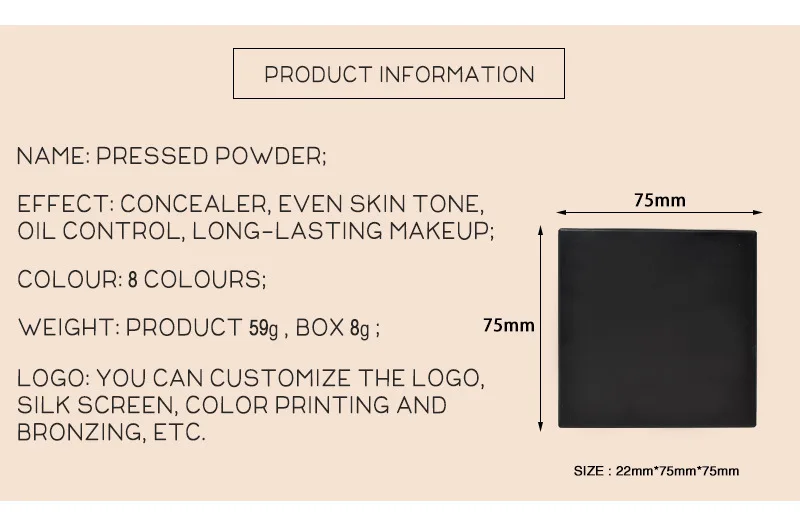 Private label mineral oil control translucent setting waterproof matte pressed powder for black women