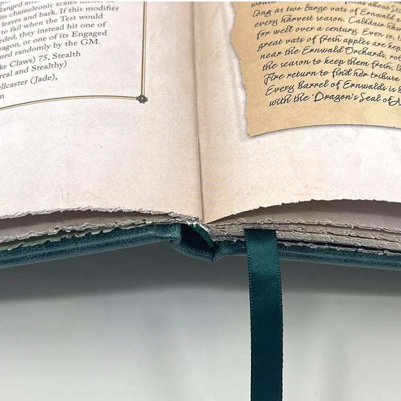 Custom Printing Beautiful Edition Leather Embossed Hardcover Books Printing PU Leather Book Printing
