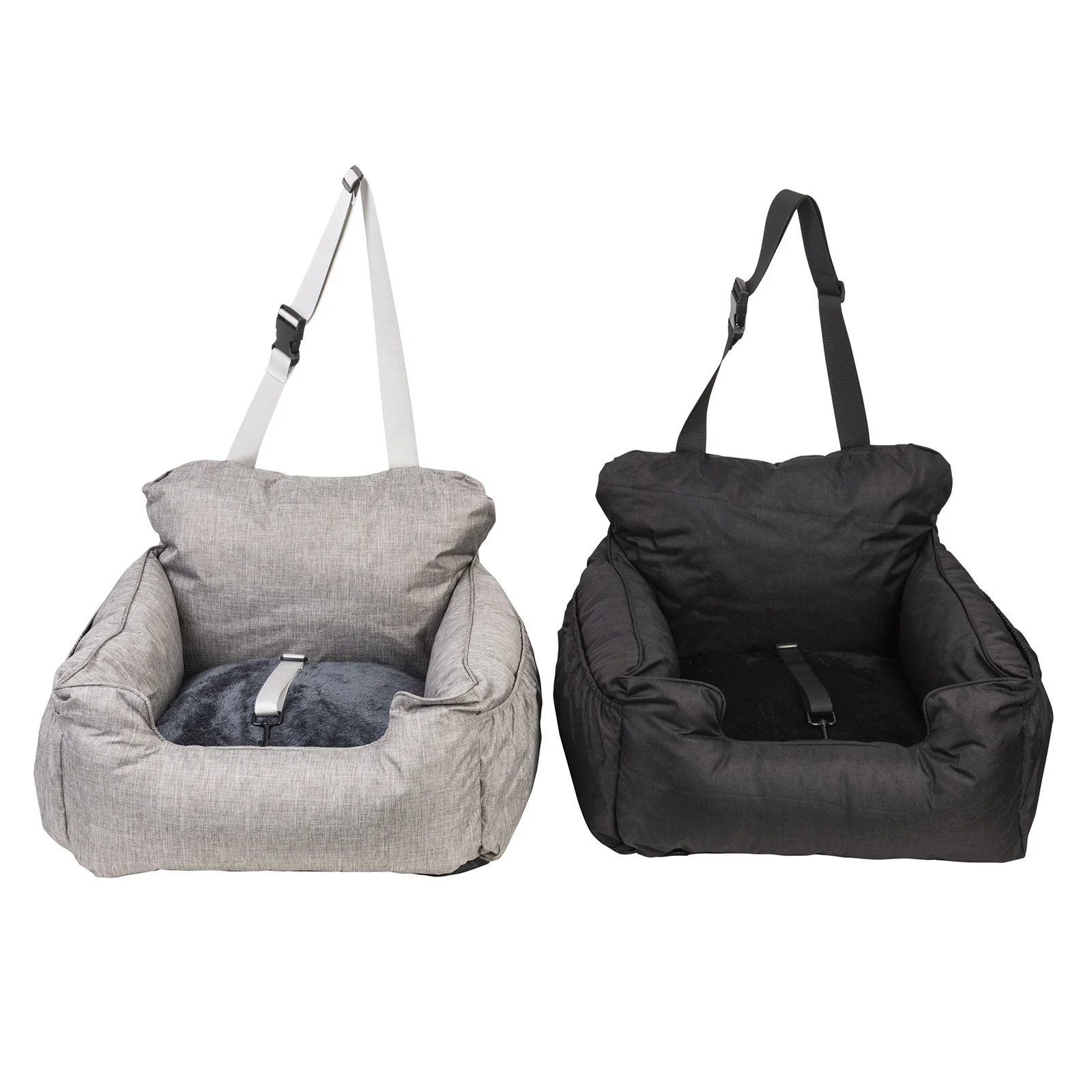 Soft Velvet & Extra Padded Car Front Booster Seat Bed for Small Dogs