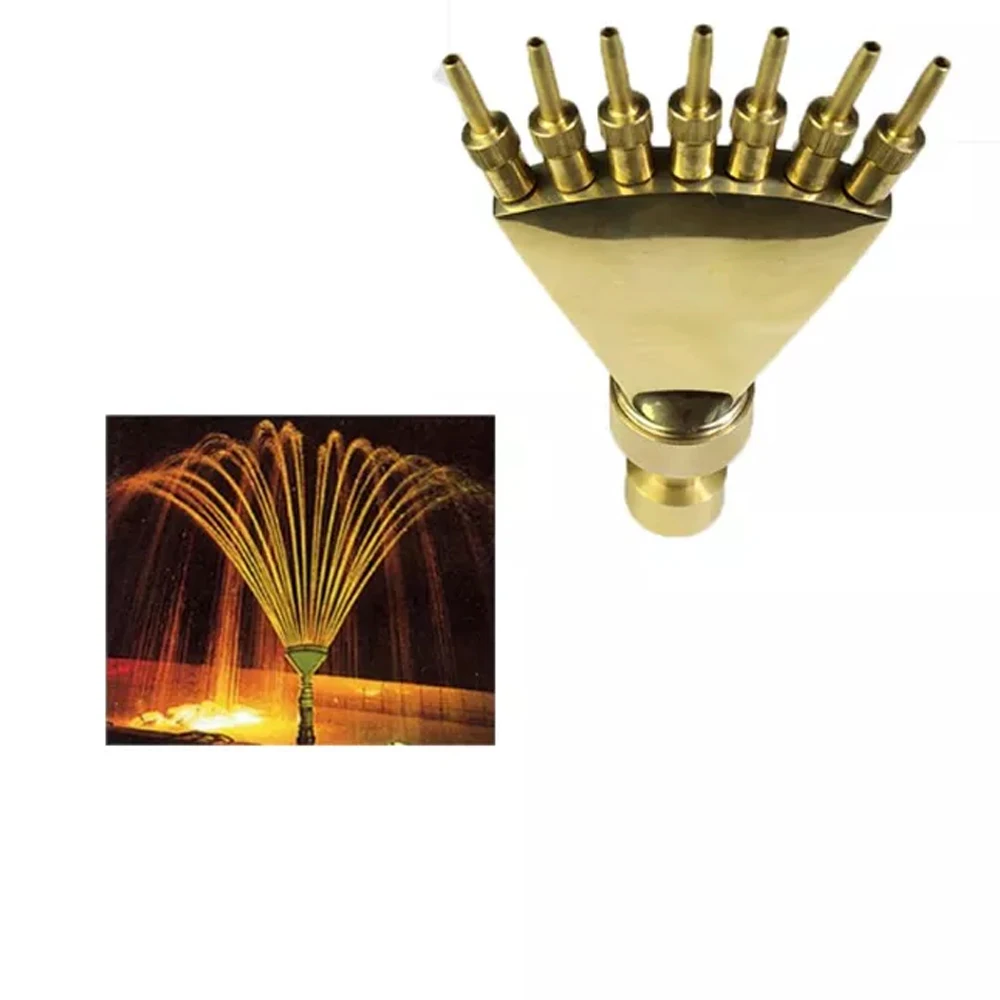 High Pressure brass Rotating Adjustable music Water Jet Popular Phoenix Tail Finger Jet Fountain Nozzle