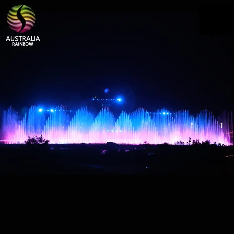 Chinese Factory Customize Outdoor Large Charming Lighting Show Dancing Musical Water Fountain With Free Design