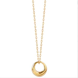 MAXERY 925 sterling silver 2022 new geometric circle necklace female clavicle chain gold necklaces