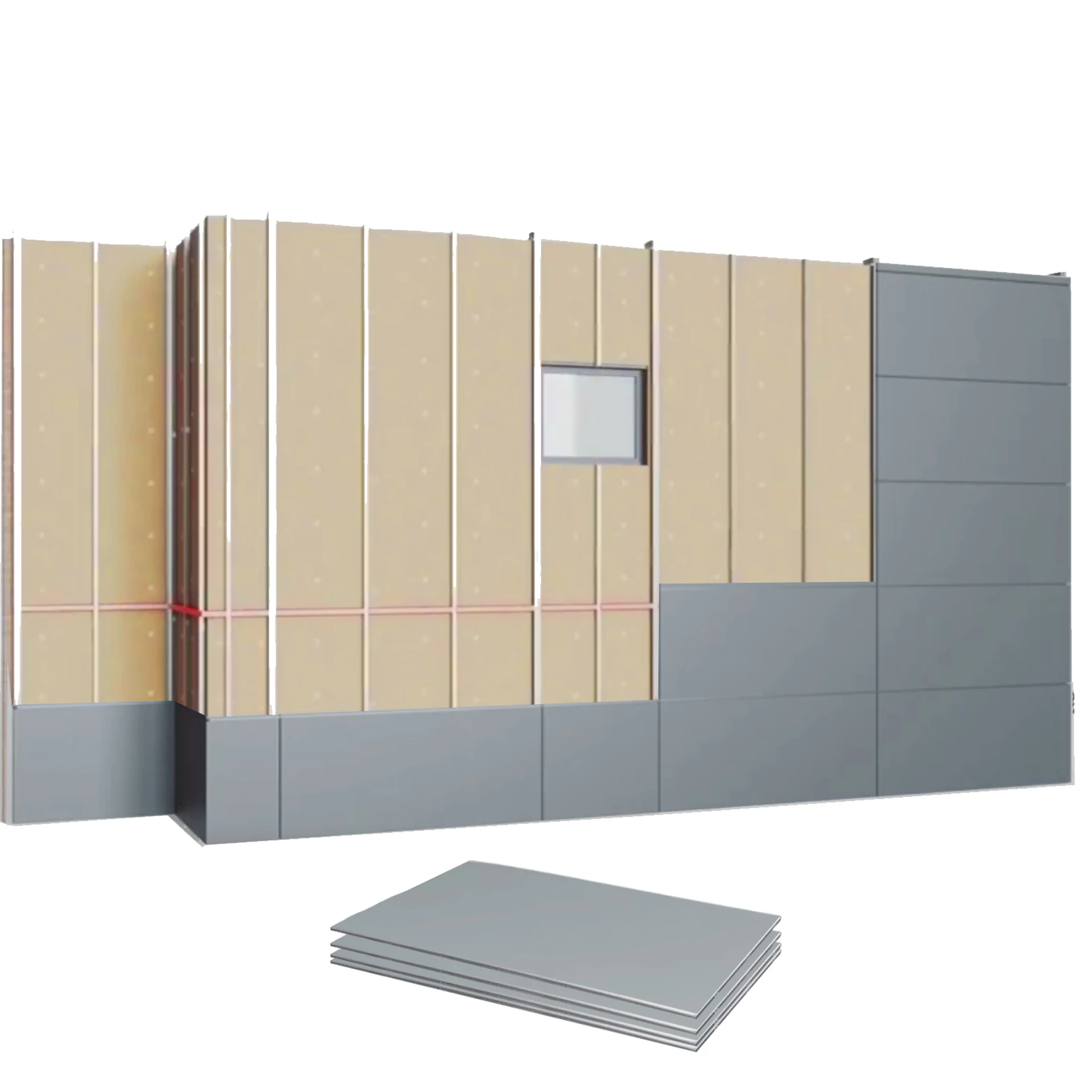 Henglicai оптовая продажа более цветные фасадные материалы алюминиевые панели композитные алюминиевый материал