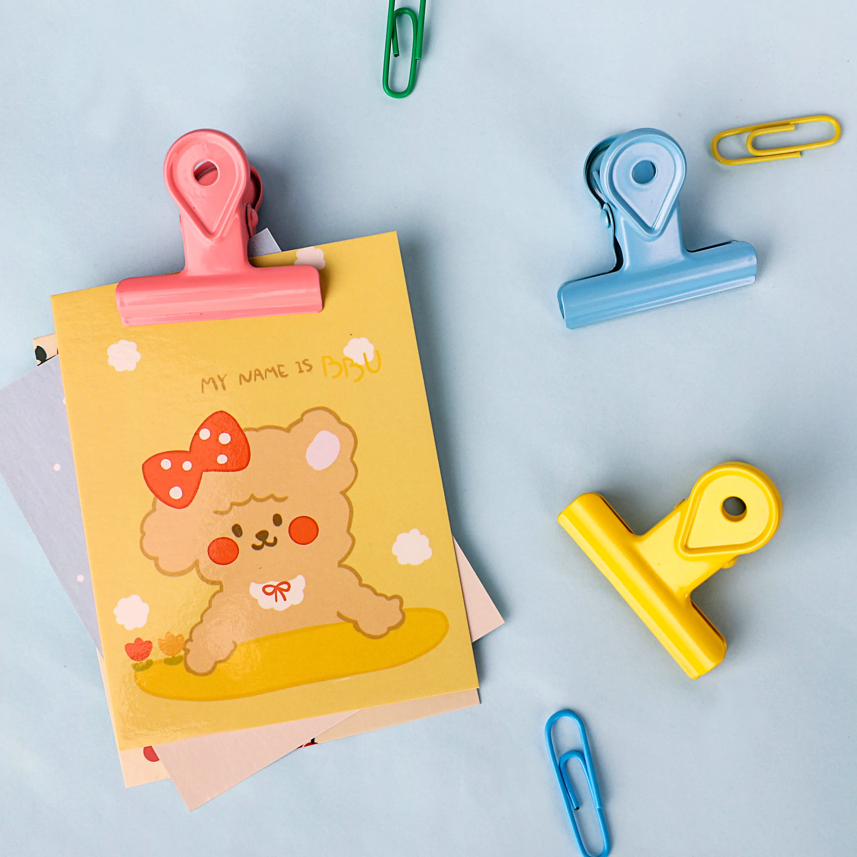 Popular 40mm 50mm wholesale office electroplated brass customised metal bulldog clips