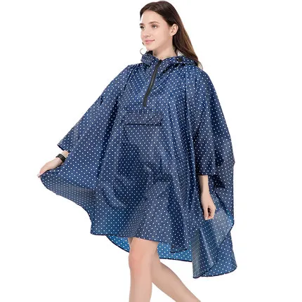 Adult Outside Polyester Raincoat Black Rain Poncho with Pocket RAINWEAR for Adults Single-person Rainwear 0.35k-0.4kg Accepted