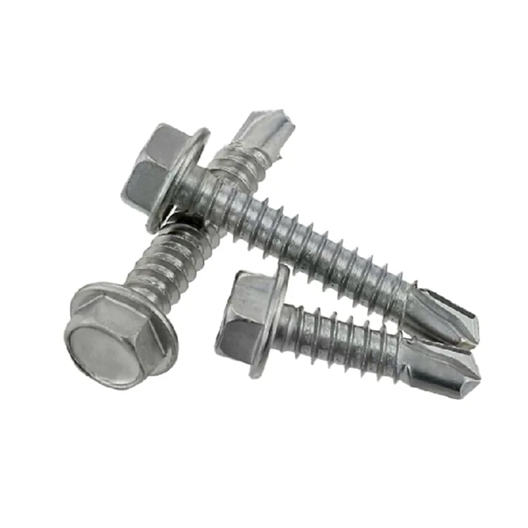 Hexagon flange head self drilling  screw self tapping screw with rubber washer