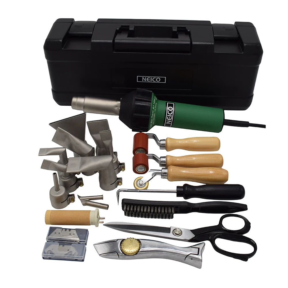 110V/230V 1600W Heat Gun With Hot Air Seam Roller and Weld Nozzle ,Professional Automatic Cooling System Hot Air Gun