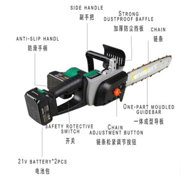 NewBeat 6 16 Inch Rechargeable Chainsaw Brushless Cheap Price Power Electronic Mini Battery Lithium Chainsaws Portable Cordless
