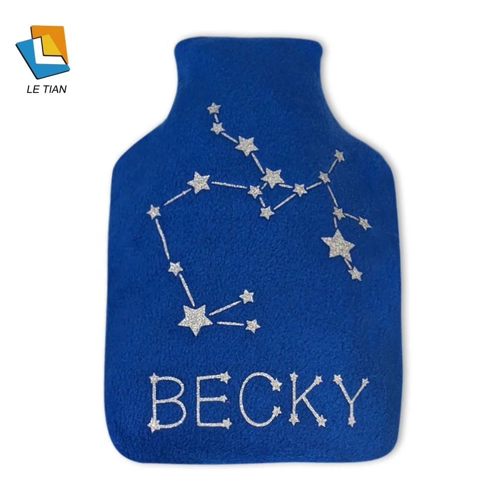 hot water bottle with plush cover eco-friendly material nature rubber