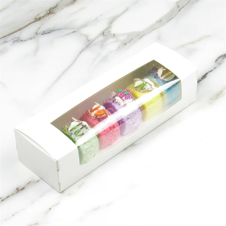 Wholesale Biscuit Cookie Box Cake Shop Dim sum Packing Box Kraft paper  Rectangular Packing Box  for cake