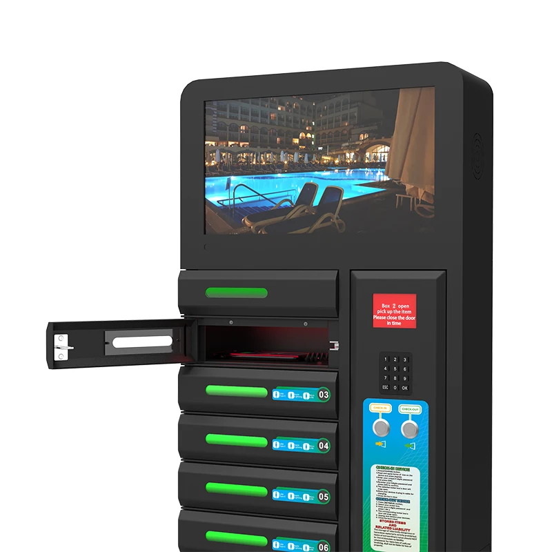 LCD display advertisement 8 box 3 in 1 micro /type c /8 pin charging locker for Shop Office School Public