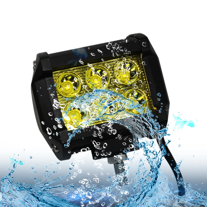 neblinerosledpara4x4 hot sale yellow ambient light in car led 18W led working light led for truck motos