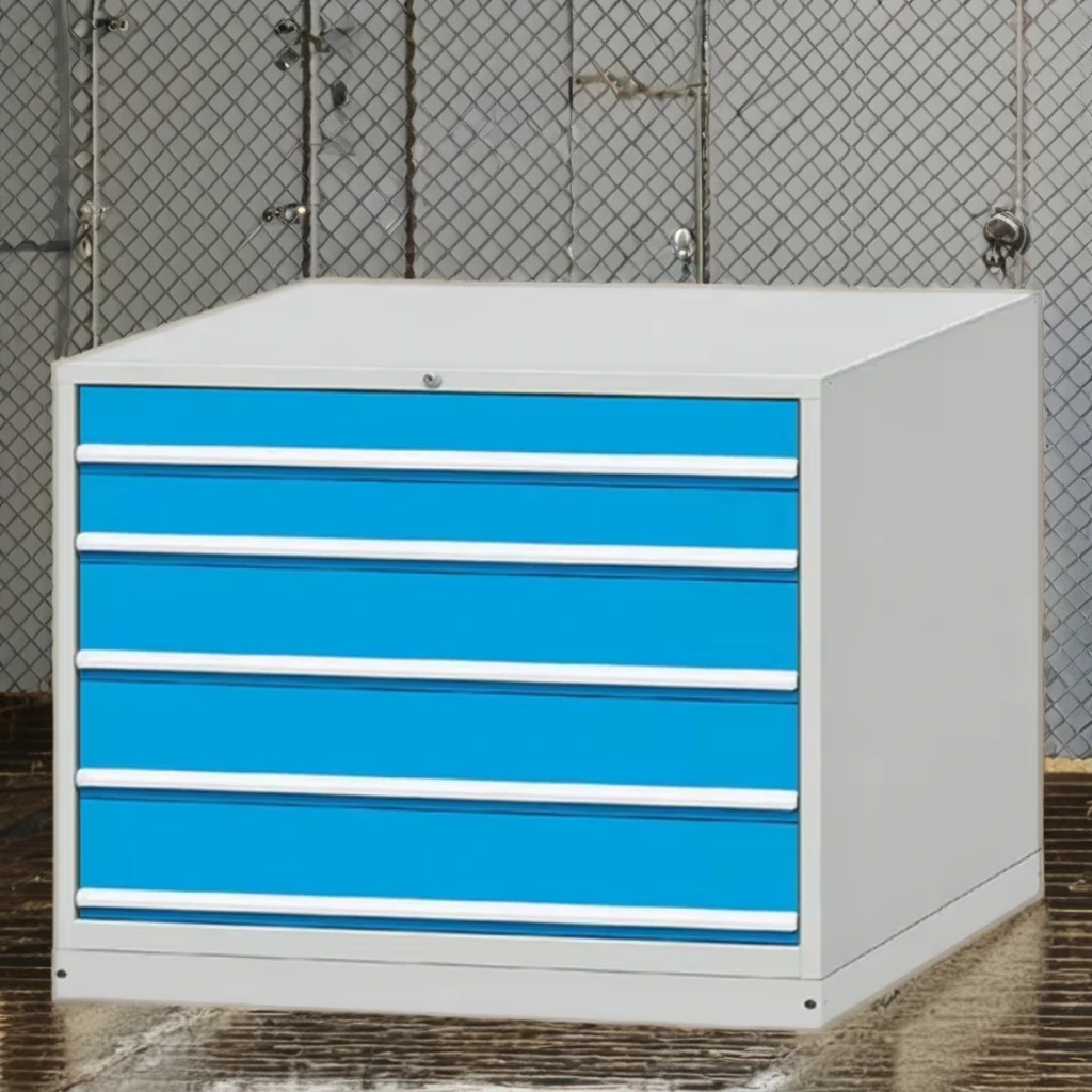 Customizable High Load Capacity 6-Drawer Garage Tool Cabinet All-Welded Steel with RAL7012 Multi-Purpose Storage Garages