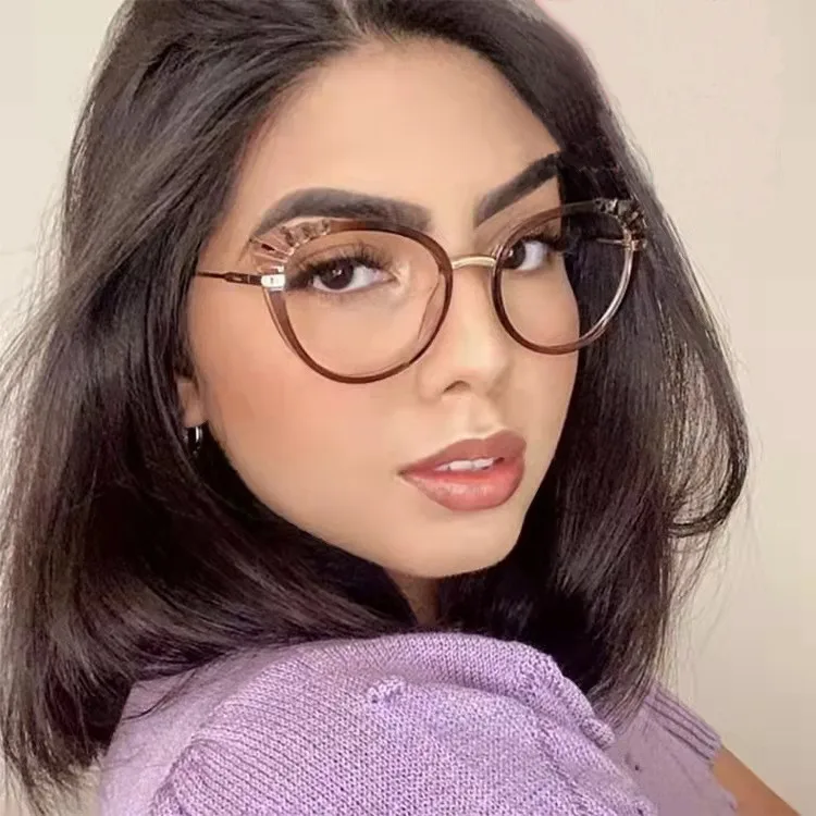 Fashion Myopia Spectacle TR90 Eyeglasses Frame Anti Reflective Blue Light Glasses Spectacle Frames