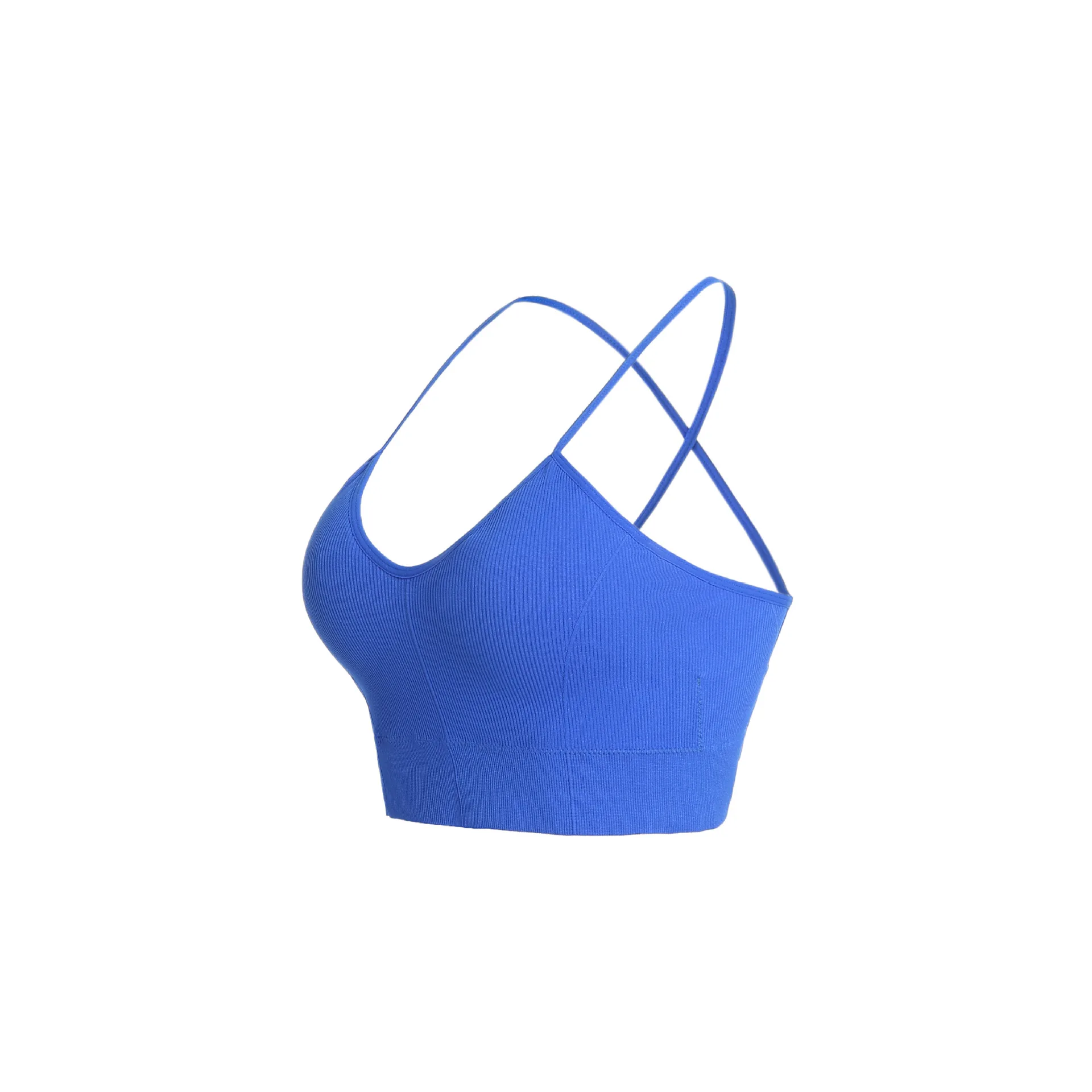 Yoke 2024 style Lady backless sport bra Gym Active Wear Custom Yoga Bra Top Fitness Sports Wear Women Sports ribbed Bra