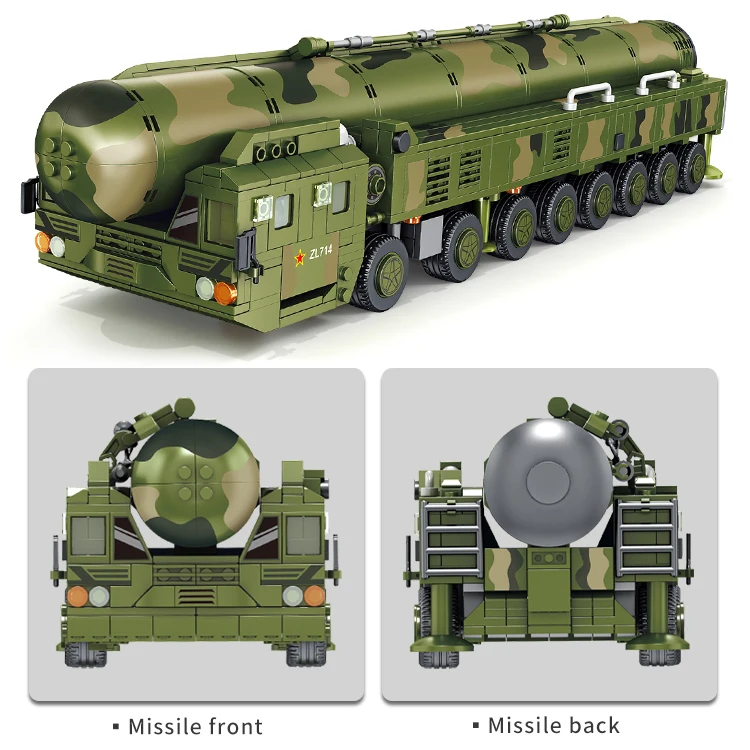 Оптовая продажа строительные блоки для баллистических ракет DF41 военные игрушки 639009