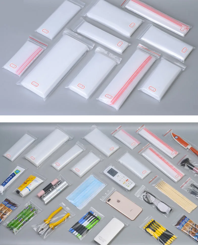 Good Quality Industrial PE Plastic Narrow Long Ziplock Bags