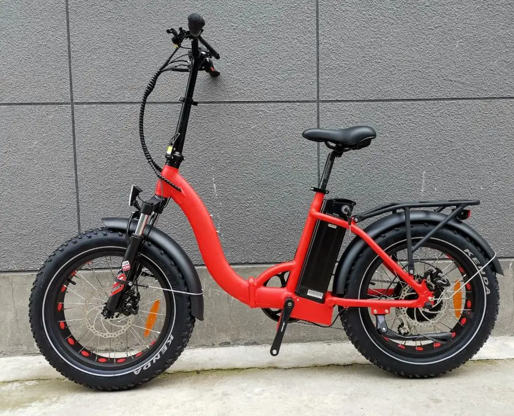 2024 new folding fat tire electric bike 500w/ electric folding bicycle /folding e bike for adult fast food delivery electric vec