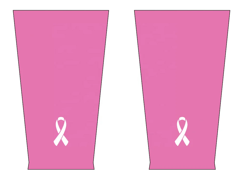 wholesale custom pink ribbon breast cancer awareness design quick dry uv protection cooling women arm sleeve