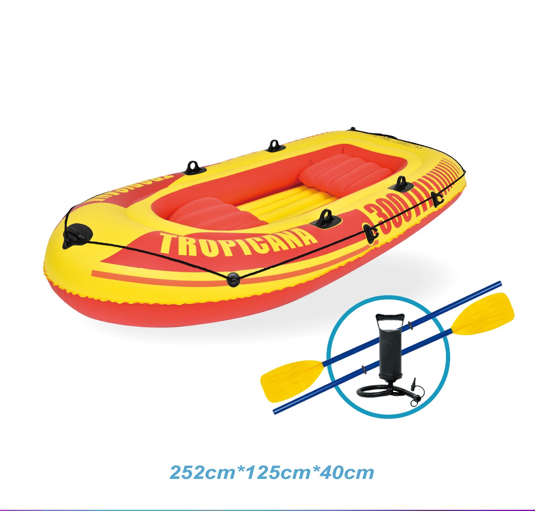 Outdoor folding thickened wear-resistant kayak automatic inflatable rubber boat hovercraft