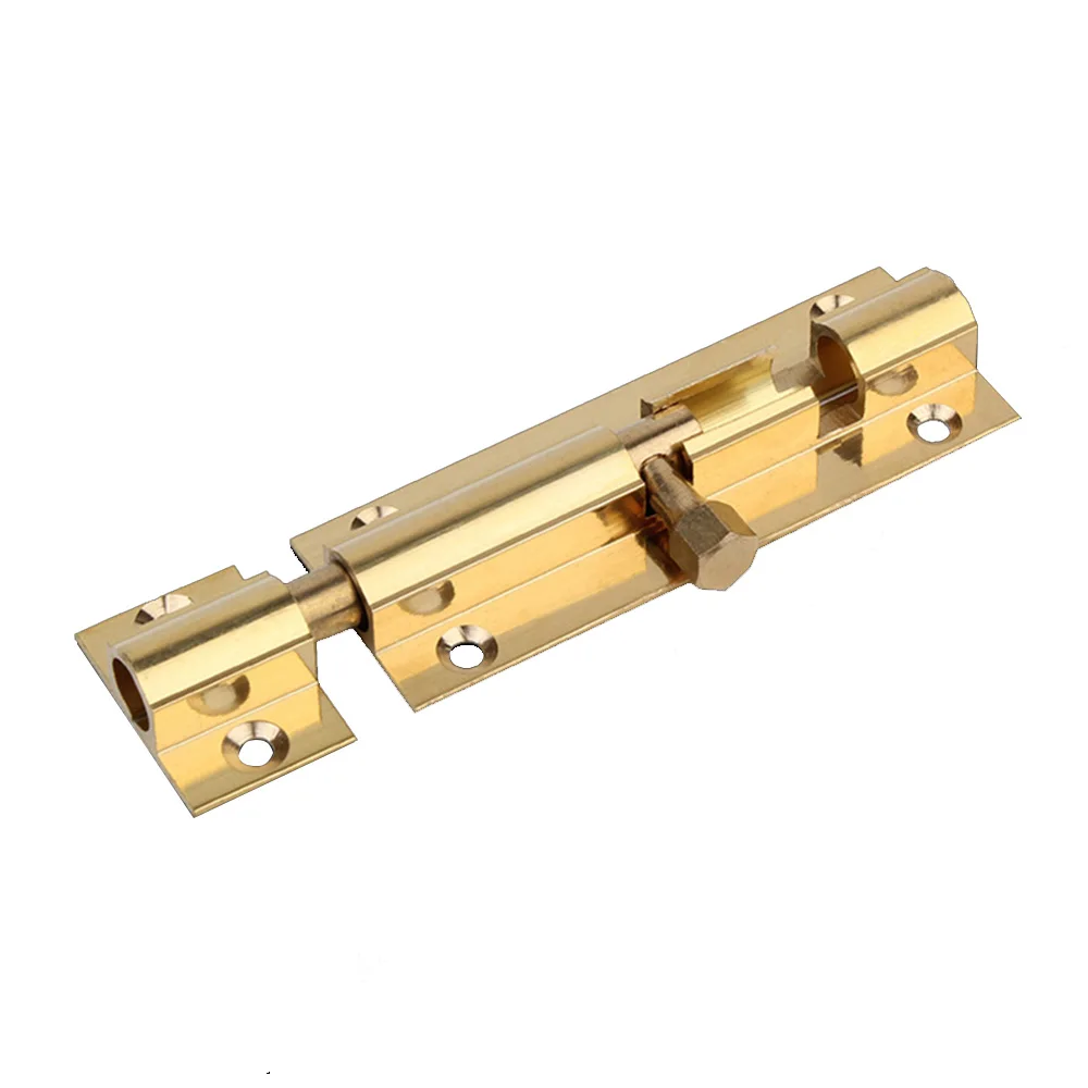 Modern Design Iron Brass Flush Bolt Stainless Steel Cabinet Door Latch Lock for Home or Hotel Use Wholesale