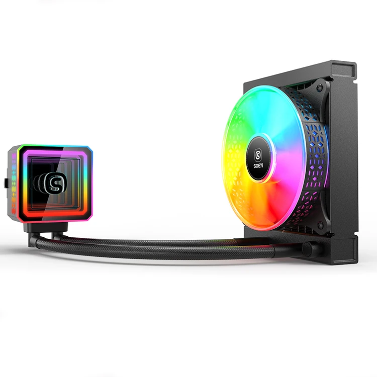 SOEYI OEM 120MM CPU Liquid Cooling PC Kit Customization Radiator Pink Black White CPU Radiator Water Cooler