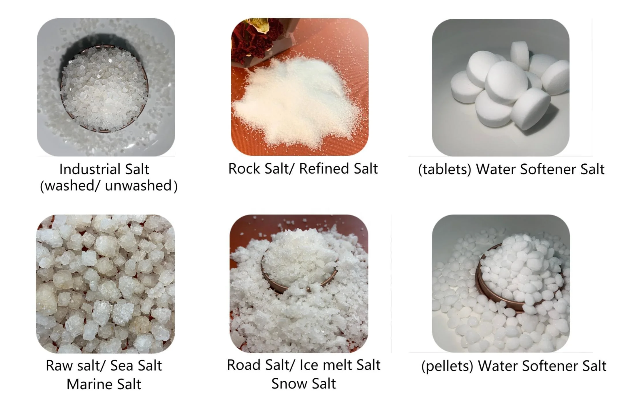 White Crystal Pellet Raw Sea Salt Manufacture 100% Natural Sodium Chloride 98% Min.in industrial grade CAS#7647-14-5 fcl