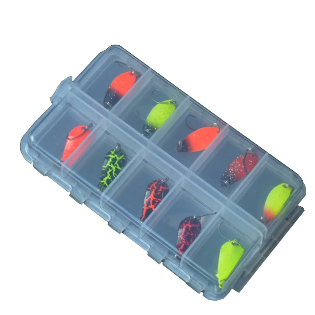 In stock  Factory prices 20pcs/Colourful Spinner Fishing lure Metal Bait Lure Fishing Kit tackle