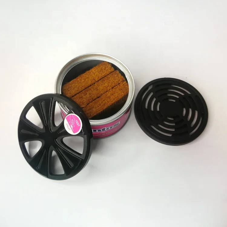 Custom private label design fragrance scented organic wood block car air freshener wooden car scent