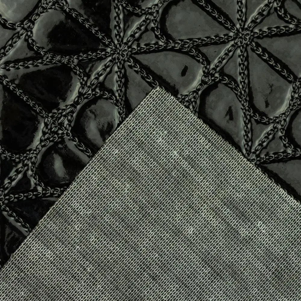 Artificial Leather for Men Shoes Embossed,customized Pattern CN;JIA Wholesale Crocodile Embossed Patent PU Artifical Leather PVC