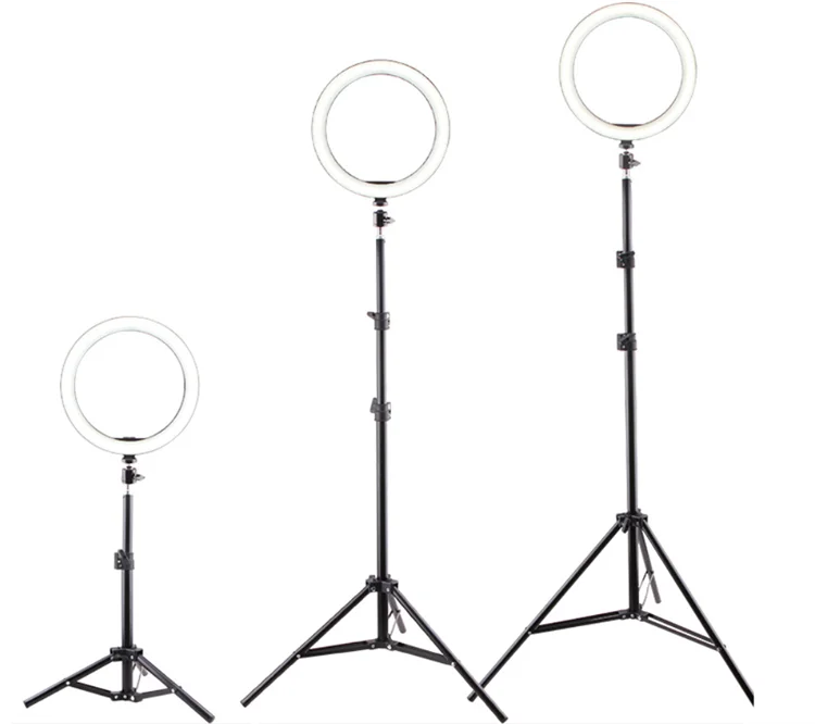 10inch Dimmable Led Ring Phone Stick Flash Portable Tripod Mini Led Selfie Light Ringlight