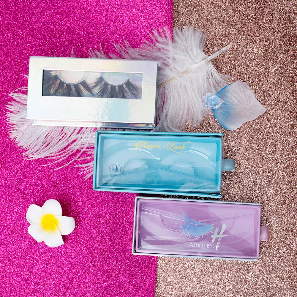 Eye lashes box Empty unique eye lash packaging with custom logo luxury paper false eyelash packaging box