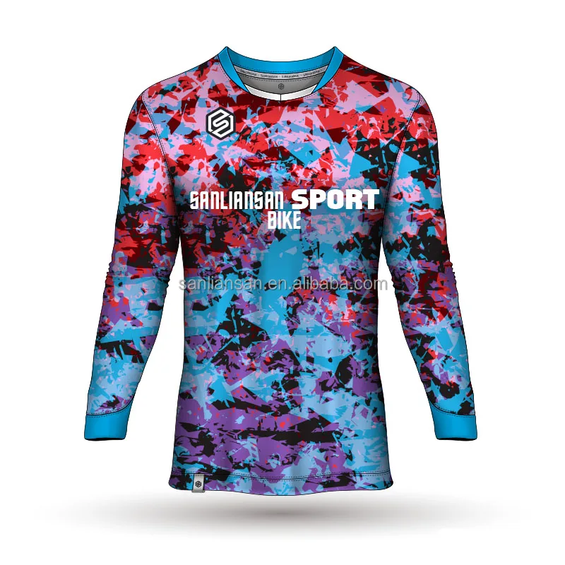 Sublimate Motorcycles Racing Shirts Long Sleeve Jersey Off-road Bike Shirt Bicycle DH Clothes