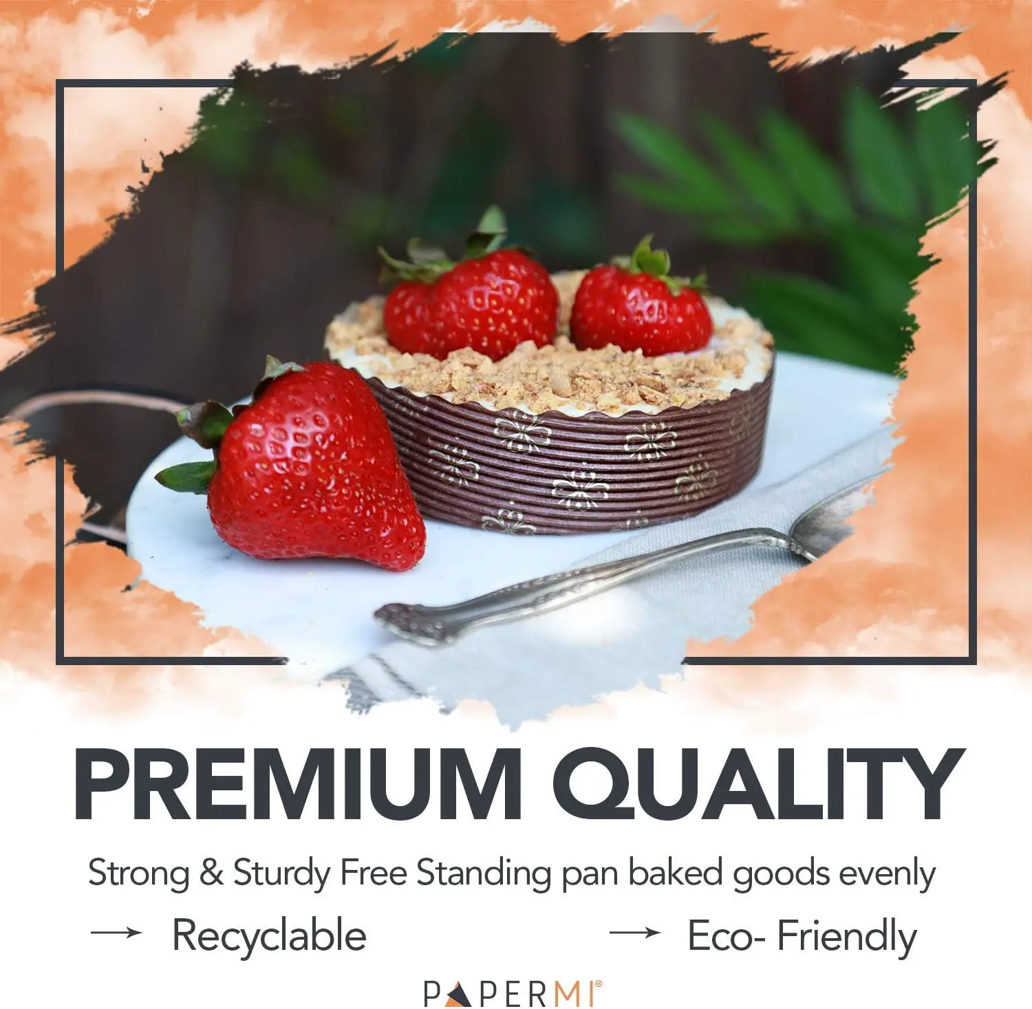 2023 new design round paper baking paper cake pan for baked goods beautiful display
