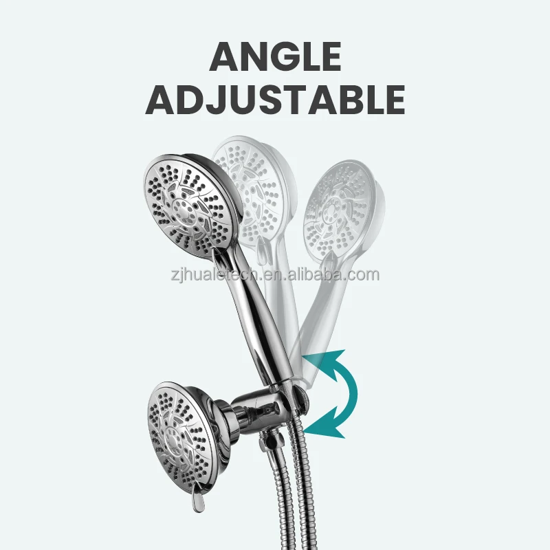 7H  ABS bathroom plastic chromed shower head  holder  4 setting  shower head bracket for shower head set