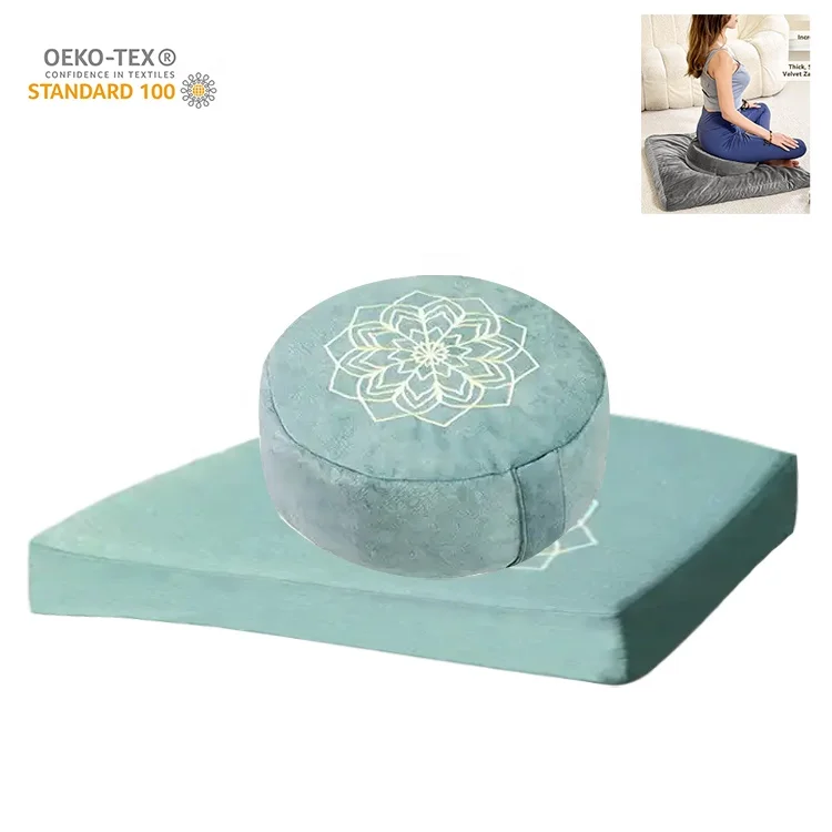 Wholesale Custom High Quality Portable Comfortable Outdoor Living Room Memory Foam Meditation Mat Floor Pillow