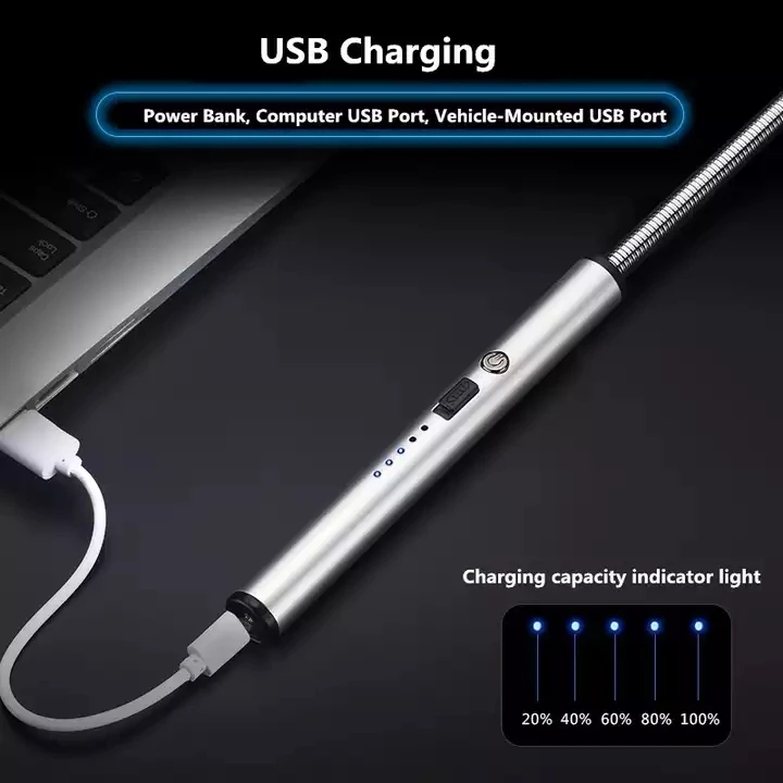 Электрическая плазменная зажигалка USB Зажигалка перезаряжаемая беспламенная для барбекю